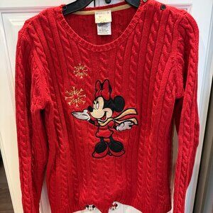 Christmas Sweater Mickey Mouse and snow flakes